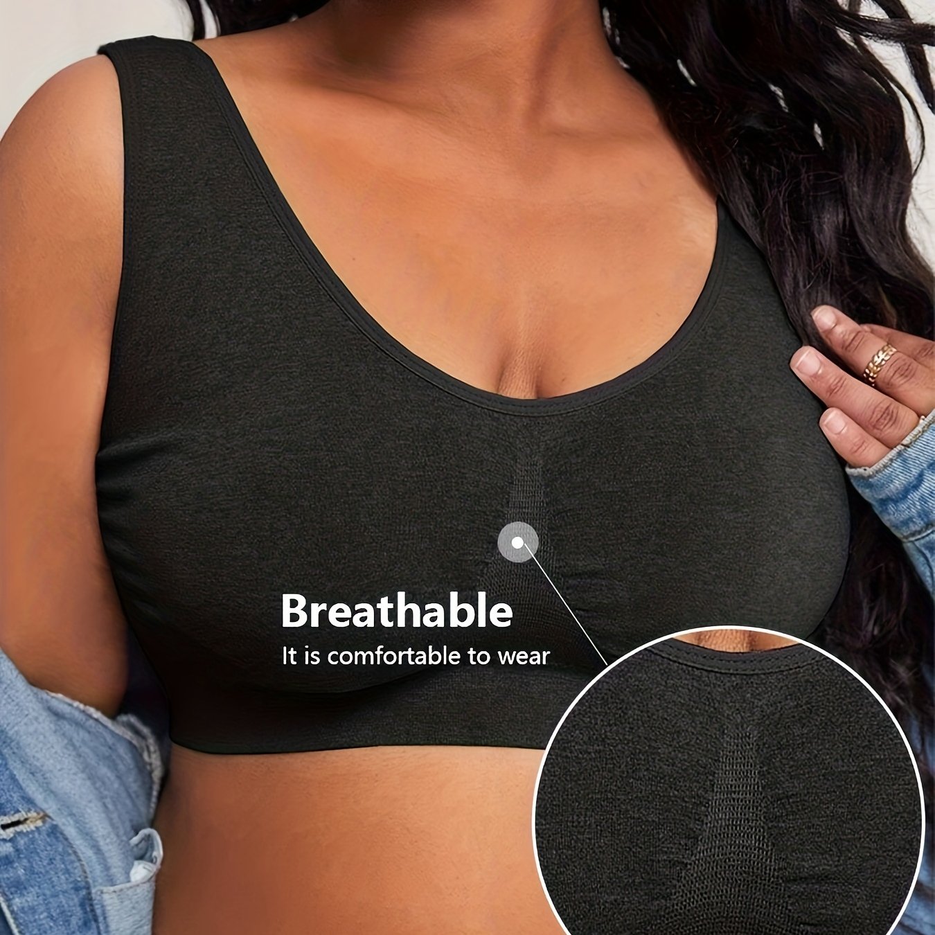 Women's Plus Size Seamless High Stretch Sports Bra