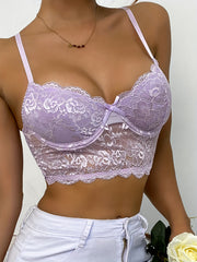 Lace Push Up Bra with Scallop Trim