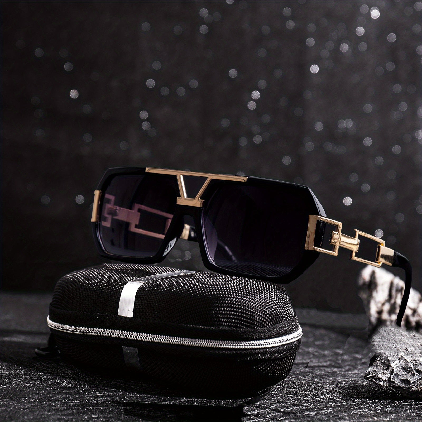 Men's Square Frame Sunglasses UV Protection