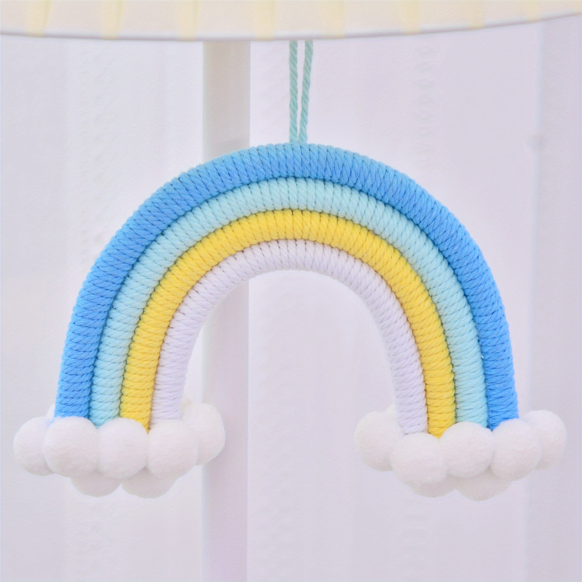 Handcrafted Rainbow Tassel Pendant Tapestry