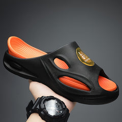 Men's Color Block Slides Soft Sole Slippers for Outdoor Activities