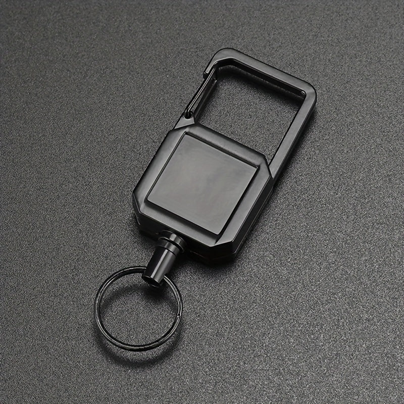 Steel Wire Rope Retractable Key Chain Carabiner Anti Lost Keyring