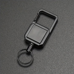 Steel Wire Rope Retractable Key Chain Carabiner Anti Lost Keyring