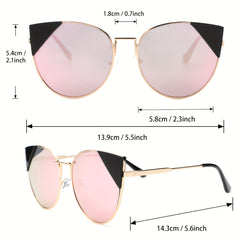 Y2K Cat Eye Sunglasses Anti Glare Metal UV400