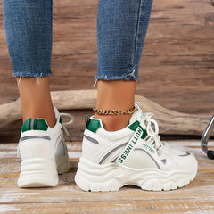 Women's Chunky Sports Sneakers Mesh Height Increased Casual Shoes