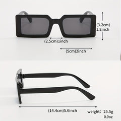 Y2K Rectangle Frame Sunglasses For Women Men Punk UV400