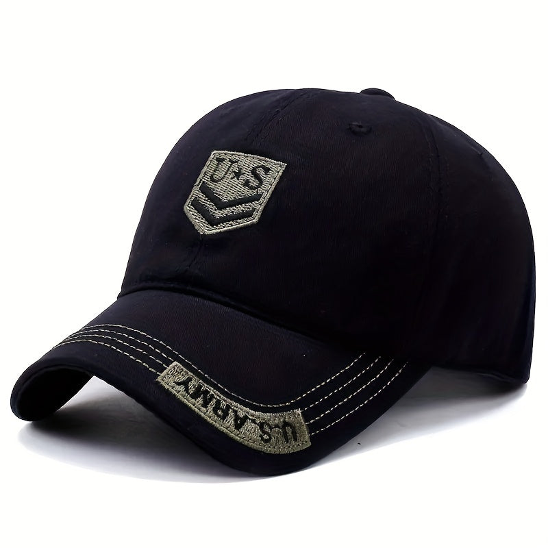 Men's Camo Embroidered Baseball Cap UV Protection Sun Hat