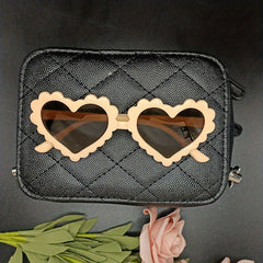 Heart Frame Sunglasses for Kids UV Protection Outdoor Travel Party Gift