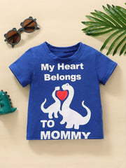 Baby Boys Dino Graphic Tee for Spring Summer