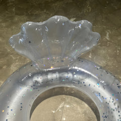 Inflatable Shell Back Swimming Ring with Glitter