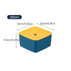 Square Sealed Lunch Box Microwave Bowl Refrigerator Freshness Food Storage