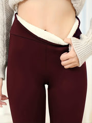 Plush Lined Tummy Control Thermal Pants Women's Shapewear