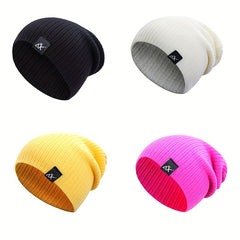 Candy Knit Beanie Unisex Skull Hat Lightweight Soft Ski Hats Women Men