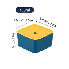 Square Sealed Lunch Box Microwave Bowl Refrigerator Freshness Food Storage
