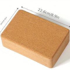Cork Yoga Brick High Density Support for Yoga Pilates Stretching