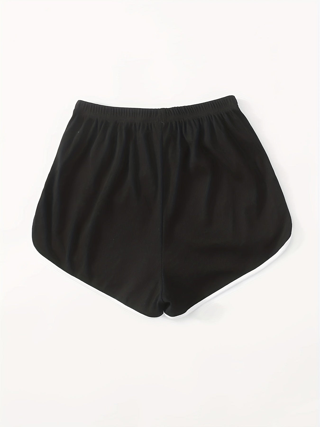 Contrast Trim Drawstring Shorts Women's Clothing
