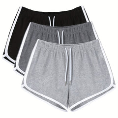 3pcs Women's High Waist Athletic Running Shorts Soft And Comfortable