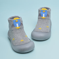 Boys Yellow Cartoon Print Indoor Sock Shoes Autumn & Winter