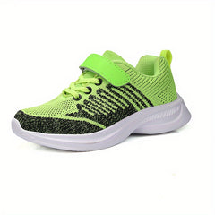 Boys Breathable Woven Knit Sneakers Casual Shock Absorption Outdoor Shoes