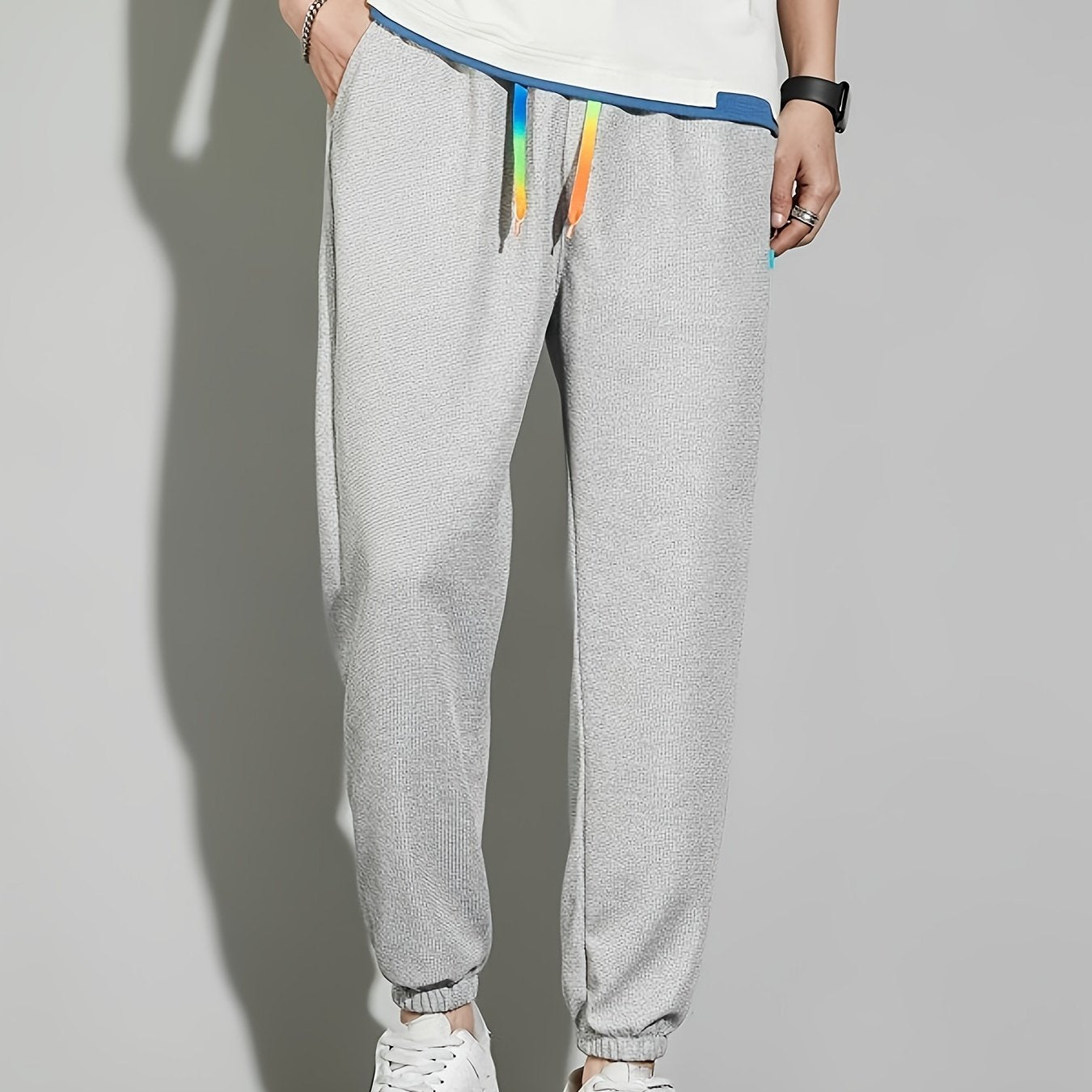 Men's Loose Drawstring Sweatpants for Autumn/Winter