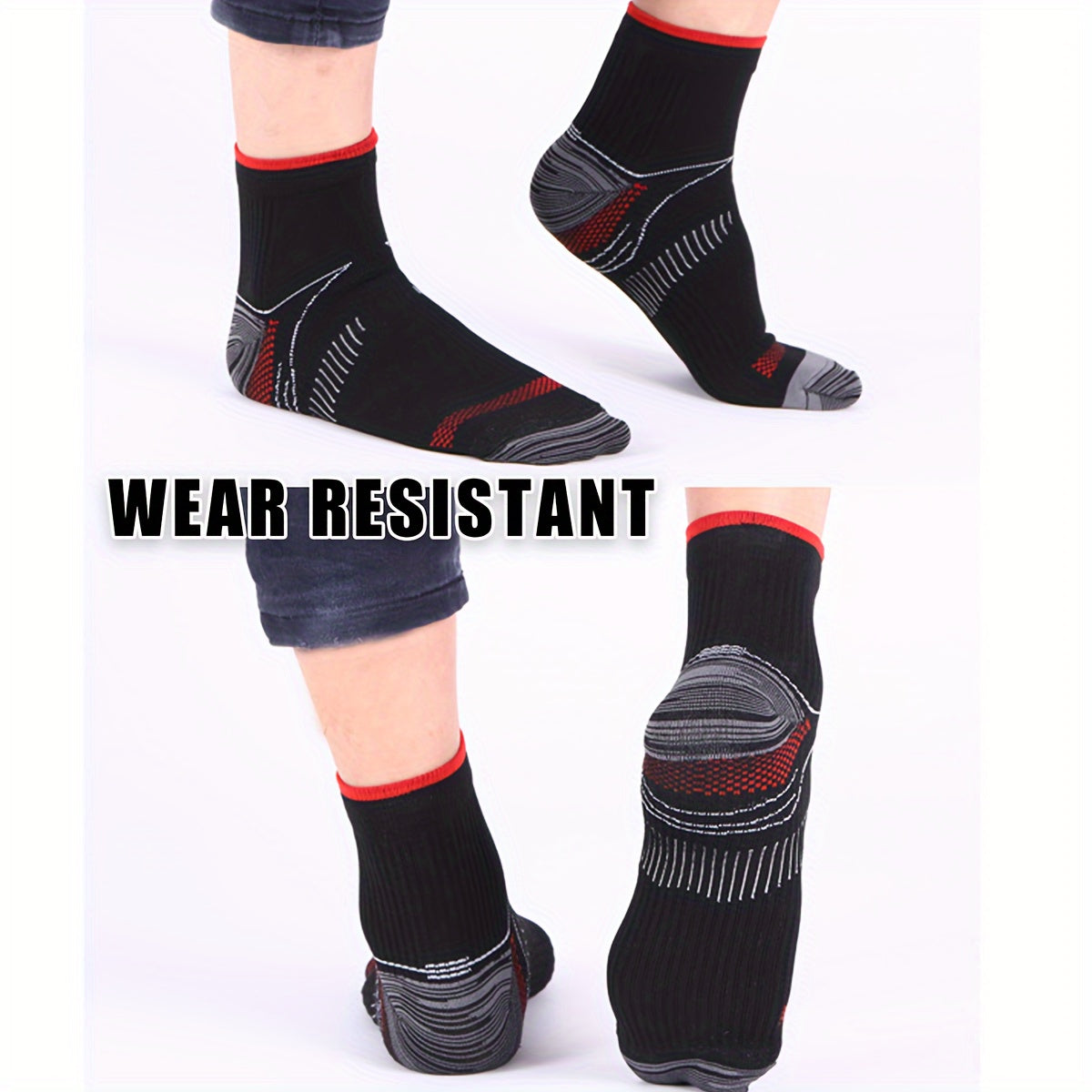 Men's Mid Crew Sport Socks - Moisture Wicking and Comfortable