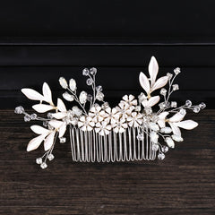 Faux Pearl Crystal Hair Combs for Bride Wedding