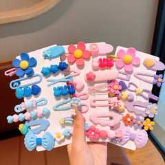 14pcs Girls Cartoon Colorful Hair Clip Girls Candy Hairpin
