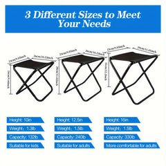 Portable Folding Stool With Carry Bag for Outdoor Travel Hiking BBQ Fishing