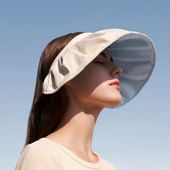 Foldable Shell Visor Hat UV Protection Wide Brim Sun Hat