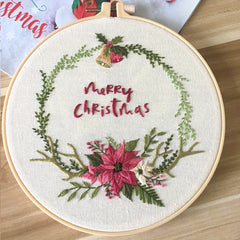 DIY Christmas Theme Embroidery Kit Hand Art Craft Decoration Gift