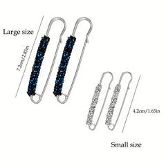 3pcs Rhinestone Brooch Safety Pin for Girls