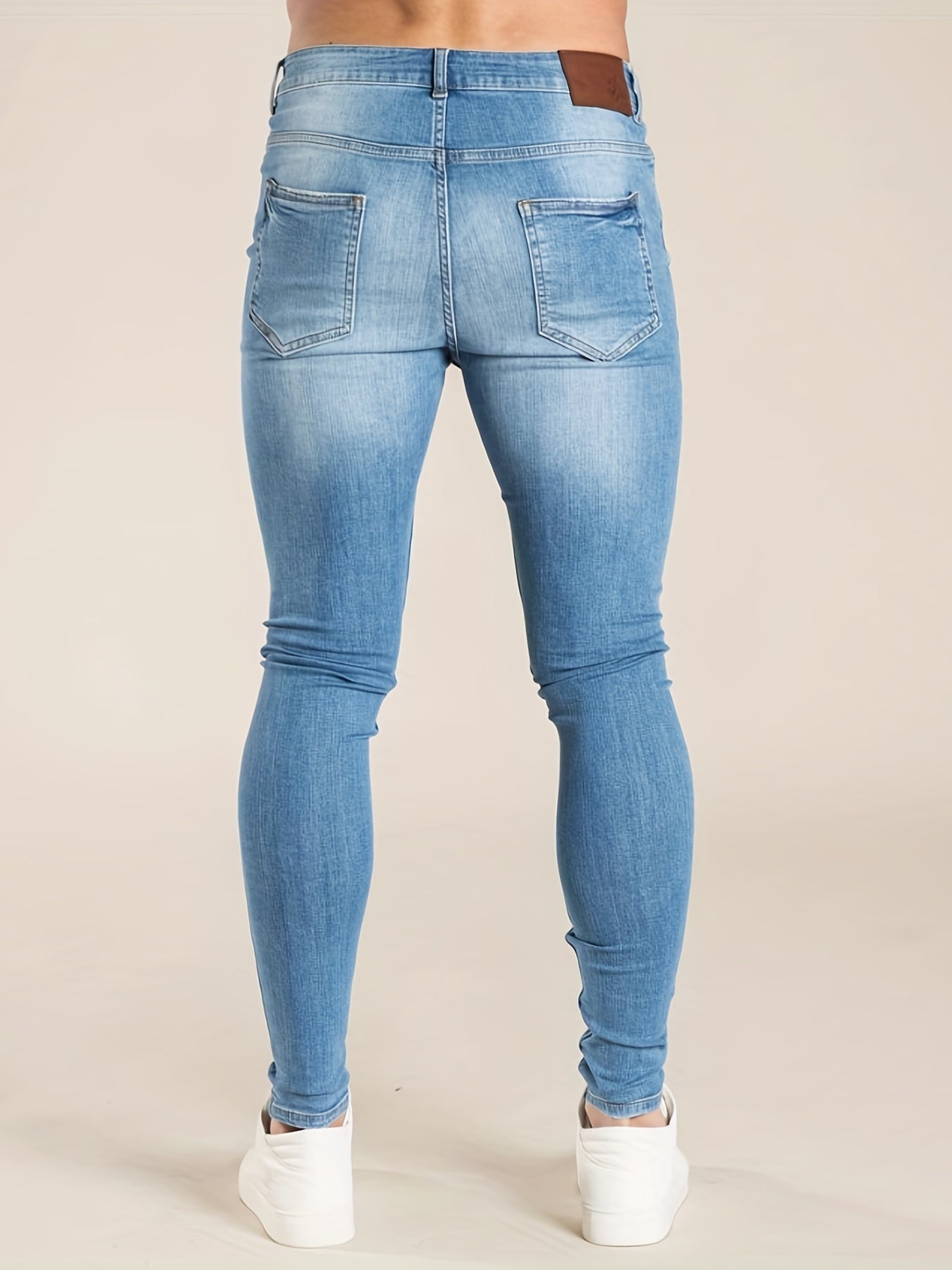 Men's Slim Fit Jeans Mid Stretch Denim Pants
