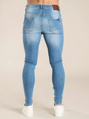 Men's Slim Fit Jeans Mid Stretch Denim Pants
