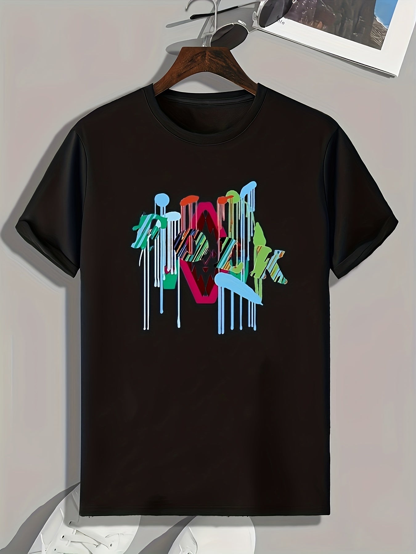 Abstract Pattern Print Men's Graphic T shirt Casual Comfy Tees For Summer