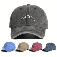 Mountain Embroidery Baseball Cap Vintage Sun Hat Outdoor Snapback Hip Hop Cap
