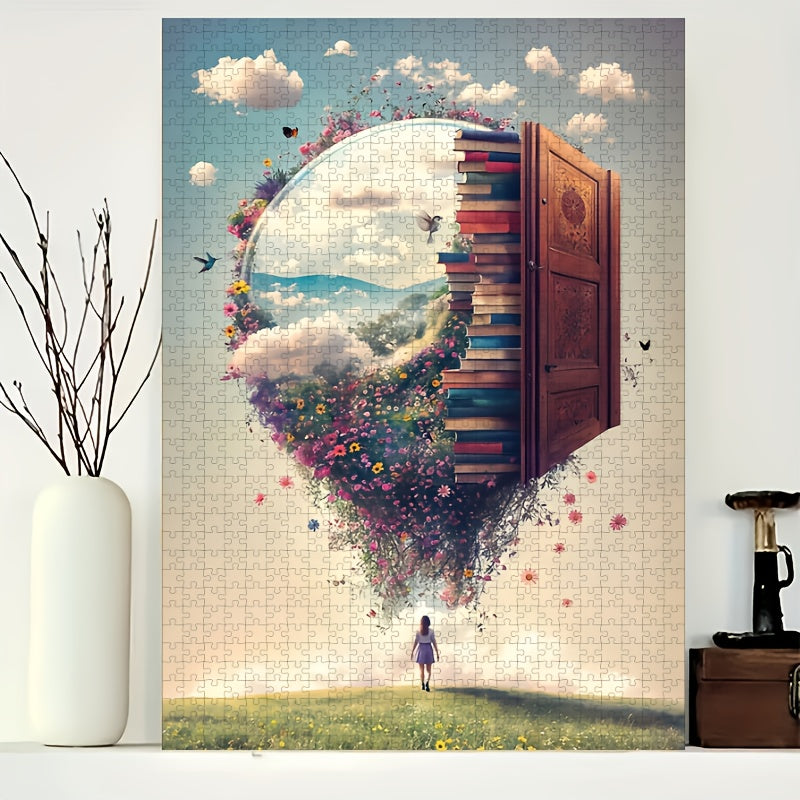 1000pc 'Book Window' Puzzle Adult Jigsaw DIY & Decor Bright Color
