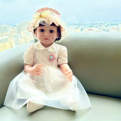 Realistic Silicone Reborn Baby Girl Doll Toy DIY Dressing Hair Styling