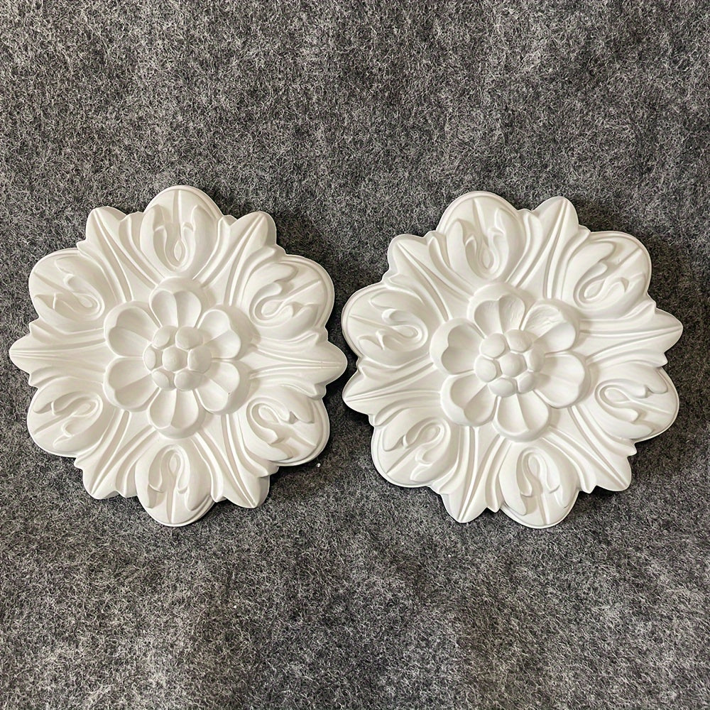 Polyurethane Decorative Flowers Lightweight Carved Wall Decoration Flowers