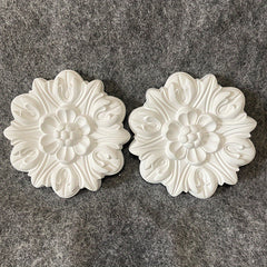 Polyurethane Decorative Flowers Lightweight Carved Wall Decoration Flowers