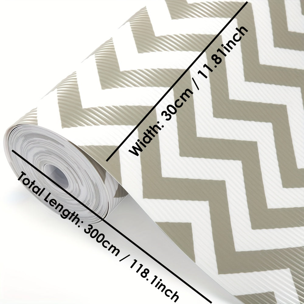 Brown & Striped Drawer Mat Shelf Liners - Cabinet & Drawer Liner Roll