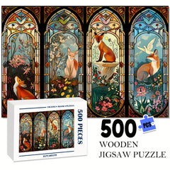 Wooden Jigsaw Puzzle 500-1000pcs Durable Portable Mixed Artist