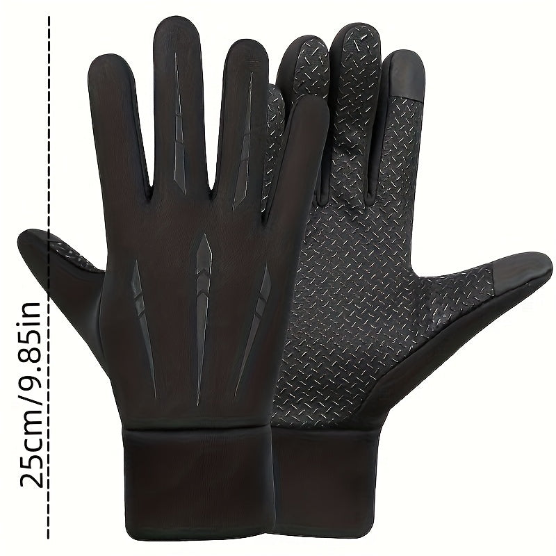 Winter Warm Gloves With Velvet Unisex Outdoor Gloves For Fishing Cycling