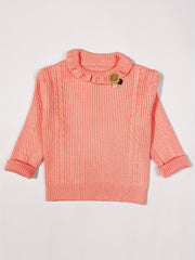 Baby Girls Knitted Cardigan Spring Autumn Top Sweater Coat with Decor