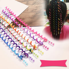 6pcs Rainbow Spiral Hair Accessories for Party