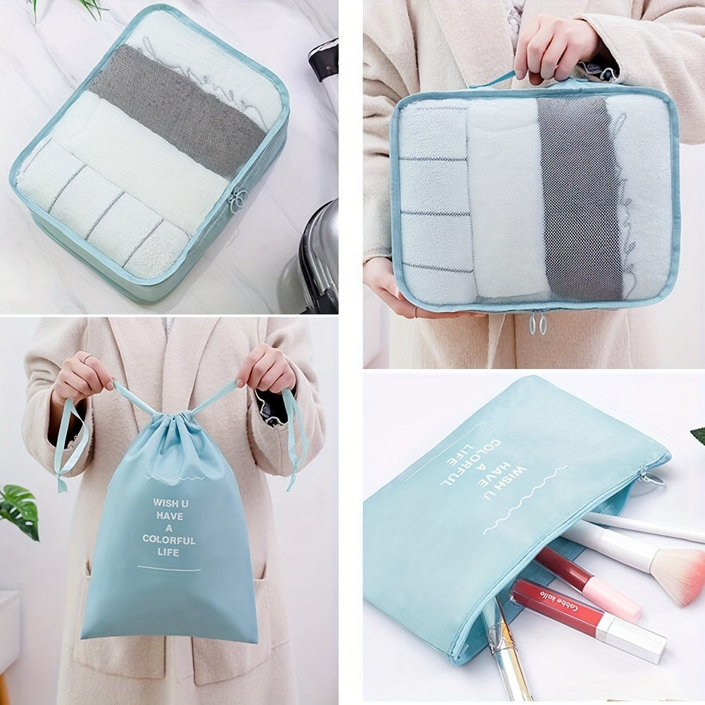 9 PCS Travel Luggage Bags Dustproof Clothes Bags