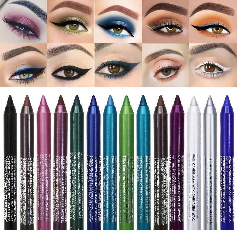 Waterproof Non Smudge Eyeliner 15 Eye Shadow Pen Cosmetics Makeup Tools