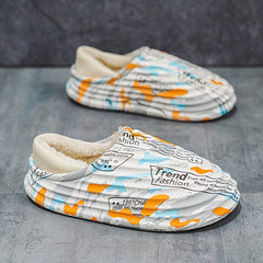 Men's Alphabet Pattern Cotton Slippers