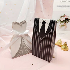 4pcs Wedding Dress Gift Boxes Candy Gift Boxes Party Wedding Decoration