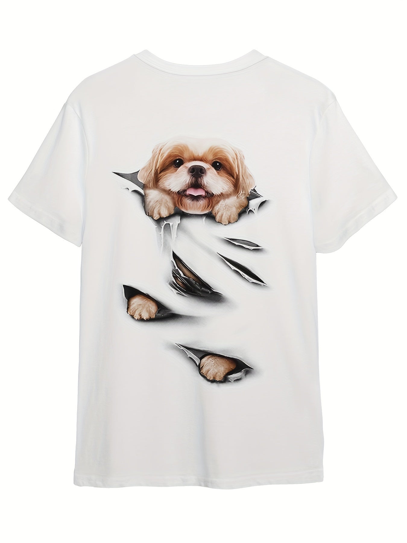 Girls Boys Puppy Graphic Short Sleeve T-shirt - Summer Sports Clothes