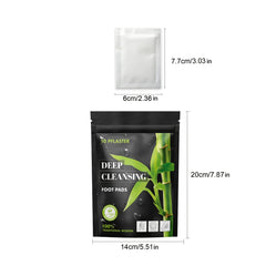 10pcs Bamboo Charcoal Deep Cleaning Foot Stickers